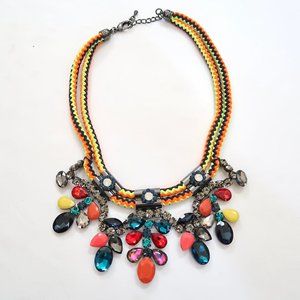 GYPSY SOULE Multicolor Stones & rope statement necklace